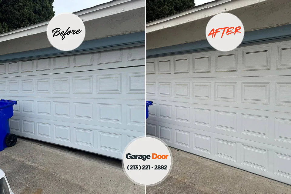 Before and after: garage door repair St. Bonaventure, NY